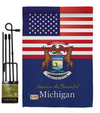 US Michigan - States Americana Vertical Impressions Decorative Flags HG140574 Made In USA