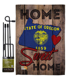 State Oregon Home Sweet Home - States Americana Vertical Impressions Decorative Flags HG191112 Made In USA