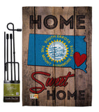 State South Dakota Home Sweet Home - States Americana Vertical Impressions Decorative Flags HG191124 Made In USA