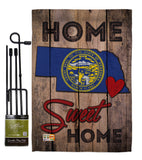 State Nebraska Home Sweet Home - States Americana Vertical Impressions Decorative Flags HG191125 Made In USA