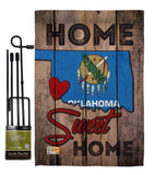 State Oklahoma Home Sweet Home - States Americana Vertical Impressions Decorative Flags HG191127 Made In USA