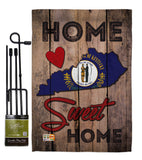 State Kentucky Home Sweet Home - States Americana Vertical Impressions Decorative Flags HG191139 Made In USA