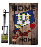 State Connecticut Home Sweet Home - States Americana Vertical Impressions Decorative Flags HG191157 Made In USA