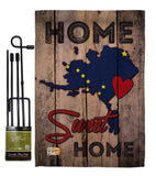 State Alaska Home Sweet Home - States Americana Vertical Impressions Decorative Flags HG191159 Made In USA