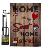 State Hawaii Home Sweet Home - States Americana Vertical Impressions Decorative Flags HG191160 Made In USA