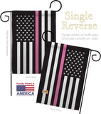 US Thin Pink Line - Support Inspirational Vertical Impressions Decorative Flags HG148055 Made In USA