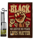 No Justice No Peace - Support Inspirational Vertical Impressions Decorative Flags HG170018 Made In USA