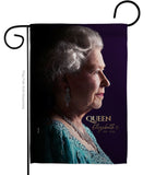 Queen Elizabeth II - Sympathy Inspirational Horizontal Impressions Decorative Flags HG180310 Made In USA