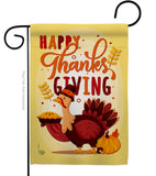 Happy ThanksGiving - Thanksgiving Fall Vertical Impressions Decorative Flags HG192228 Made In USA