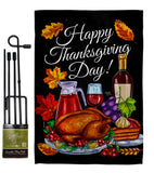 Thanksgiving Dinner - Thanksgiving Fall Vertical Impressions Decorative Flags HG113104 Made In USA