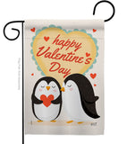 Penguins Love - Valentines Spring Vertical Impressions Decorative Flags HG137396 Made In USA