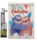 Sloths Love - Valentines Spring Vertical Impressions Decorative Flags HG101072 Made In USA