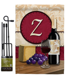 Wine Z Initial - Wine Happy Hour & Drinks Vertical Impressions Decorative Flags HG130234 Made In USA