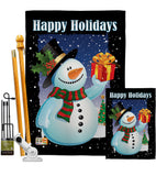 Holiday Snowman - Christmas Winter Vertical Impressions Decorative Flags HG114080 Made In USA