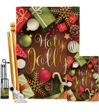 Have A Holy Jolly - Christmas Winter Vertical Impressions Decorative Flags HG114221 Made In USA