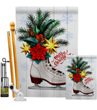 Christmas Skates - Christmas Winter Vertical Impressions Decorative Flags HG114245 Made In USA