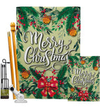 Merry Chistmas - Christmas Winter Vertical Impressions Decorative Flags HG137285 Made In USA