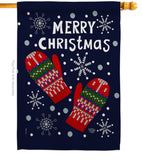 Christmas Mitten - Christmas Winter Vertical Impressions Decorative Flags HG192226 Made In USA