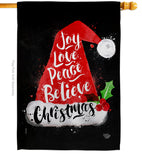 Joy Love Peace - Christmas Winter Vertical Impressions Decorative Flags HG192262 Made In USA