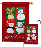 Pal's Greetings - Christmas Winter Vertical Impressions Decorative Flags HG114063 Made In USA