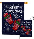 Christmas Mitten - Christmas Winter Vertical Impressions Decorative Flags HG192226 Made In USA