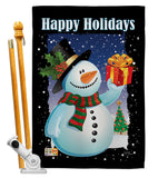 Holiday Snowman - Christmas Winter Vertical Impressions Decorative Flags HG114080 Made In USA