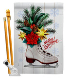 Christmas Skates - Christmas Winter Vertical Impressions Decorative Flags HG114245 Made In USA