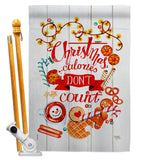 Christmas Calories - Christmas Winter Vertical Impressions Decorative Flags HG114246 Made In USA