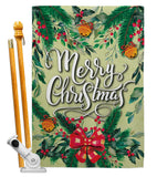 Merry Chistmas - Christmas Winter Vertical Impressions Decorative Flags HG137285 Made In USA