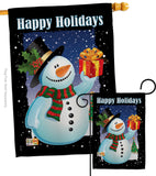 Holiday Snowman - Christmas Winter Vertical Impressions Decorative Flags HG114080 Made In USA