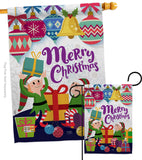 Santa Helper Merry Christams - Christmas Winter Vertical Impressions Decorative Flags HG114147 Made In USA