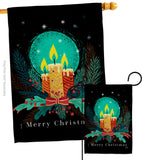 Christmas Candle Lights - Christmas Winter Vertical Impressions Decorative Flags HG114257 Made In USA