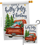 Holly Jolly Christmas - Christmas Winter Vertical Impressions Decorative Flags HG137332 Made In USA