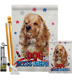 Patriotic Cocker Spaniel - Pets Nature Vertical Impressions Decorative Flags HG120107 Made In USA