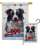 Patriotic Border Collie - Pets Nature Vertical Impressions Decorative Flags HG120122 Made In USA