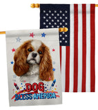 Patriotic Comforter Spaniel - Pets Nature Vertical Impressions Decorative Flags HG120100 Made In USA