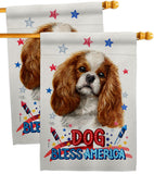 Patriotic Comforter Spaniel - Pets Nature Vertical Impressions Decorative Flags HG120100 Made In USA