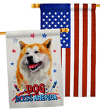 Patriotic Akita - Pets Nature Vertical Impressions Decorative Flags HG120105 Made In USA