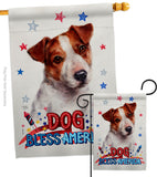 Patriotic Jack Russell Terrier - Pets Nature Vertical Impressions Decorative Flags HG120101 Made In USA