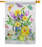 Easter Duckie - Easter Spring Vertical Impressions Decorative Flags HG137450 Made In USA