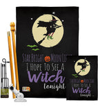 Star Bright - Halloween Fall Vertical Impressions Decorative Flags HG112073 Made In USA