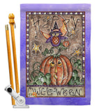 Happy Owl Lo Ween - Halloween Fall Vertical Impressions Decorative Flags HG112064 Made In USA