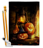 Lantern Pumpkins - Halloween Fall Vertical Impressions Decorative Flags HG112105 Made In USA