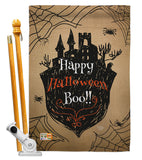 Happy Halloween Boo - Halloween Fall Vertical Impressions Decorative Flags HG191020 Made In USA