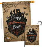 Happy Halloween Boo - Halloween Fall Vertical Impressions Decorative Flags HG191020 Made In USA