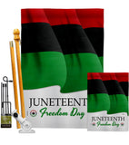 Juneteenth Freedom Day - Historic Americana Vertical Impressions Decorative Flags HG108642 Made In USA