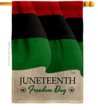 Juneteenth Freedom Day - Historic Americana Vertical Impressions Decorative Flags HG108642 Made In USA