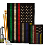 First Responders Line - Military Americana Vertical Impressions Decorative Flags HG137435 Made In USA