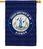 Air Force Proud Brother Airman - Military Americana Vertical Impressions Decorative Flags HG108498 Made In USA