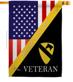 Home of 1st Cavalry Division - Military Americana Vertical Impressions Decorative Flags HG140896 Made In USA